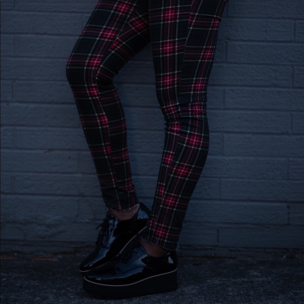 Red Vintage Plaid Pants